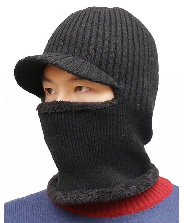 BomoWell Winter Neck Warmer Ski Face Mask Hat Tuque Balaclava Beanie Ear Warmer - Type 1 Black - CC186R0QS20