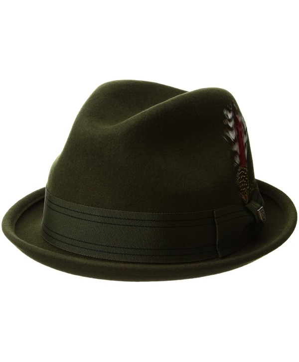 Brixton Men's Gain Fedora - Moss/Moss - C917YZH34LK