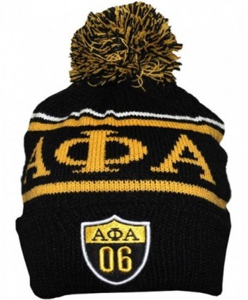 Alpha Phi Alpha Fraternity Mens Beanie - Black - CC12O0ZTVEY