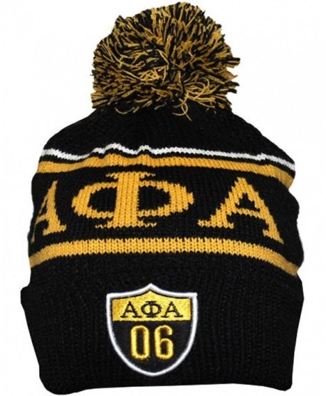 Alpha Phi Alpha Fraternity Mens Beanie - Black - CC12O0ZTVEY