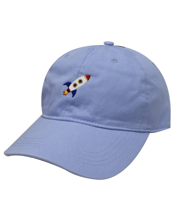 City Hunter C104 Rocket Cotton Baseball Dad Caps 17 Colors - Sky - C812O5LO5WY