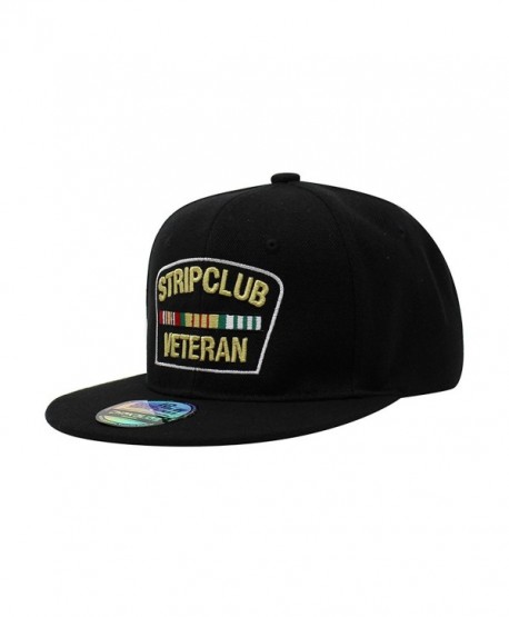 ChoKoLids Strip Club Veteran Snapback Dad Hat - Flat Visor Baseball Cap Dad Hat - Sb Black - CF188Z9R68G