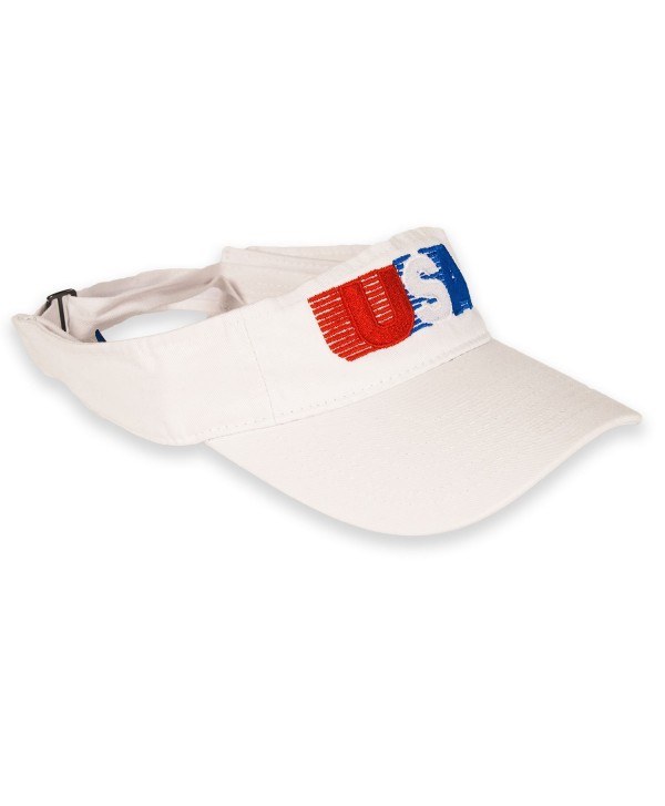 USA Patriotic American Retro Visor - White - CG12HWZAPUL