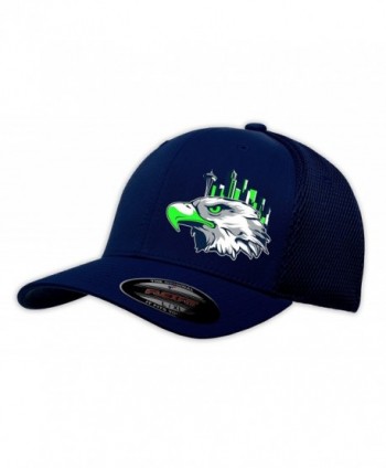 SafetyShirtz Seattle Navy/ Green Flexfit Cap - Navy - CT12CJ8T6CP