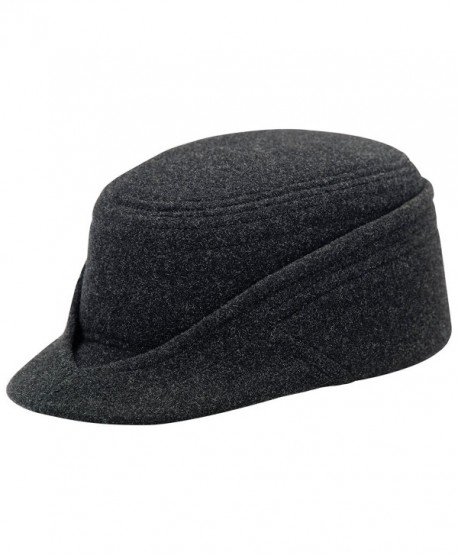 Wool Petersham Winter Traditional Alpine Mountain Cap - CF11OMI4Y2D