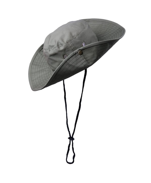 HDE Bucket Hat Bora Bora Booney Wide Brim Outdoor Sun Hats - Olive Green - CZ184WXZN7I