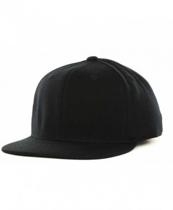 Top Of The World By Lids Stretch Fitted Blank Slam One-Fit Flex Baseball Hat Cap - Black - CO186NOU3WD