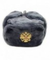 Russian Hat with Ear Flaps Gray Ushanka Hat (M) - CN11B7HW96P