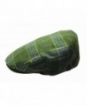 Quiet Man Irish Designed Green Tartan Designed Flat Cap - CH12N1VLPGT