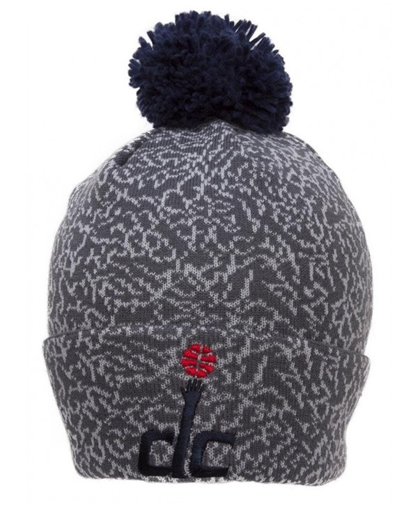 Mitchell & Ness Washington Wizards Cracked Pattern Cuffed Beanie w/ Pom - CM11T16OGFL