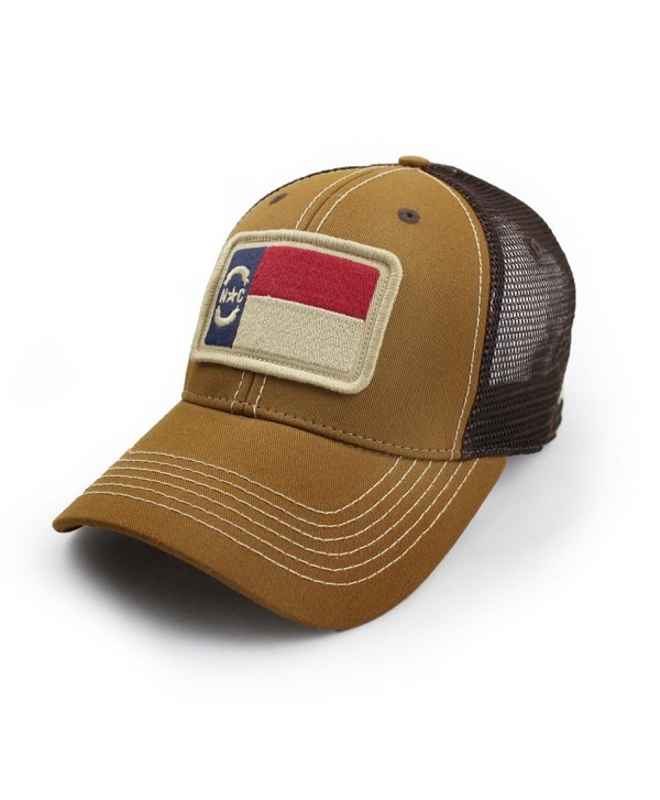 State Legacy Revival North Carolina Flag Trucker Hat- Structured- Tobacco Brown - CC12NZTFM20