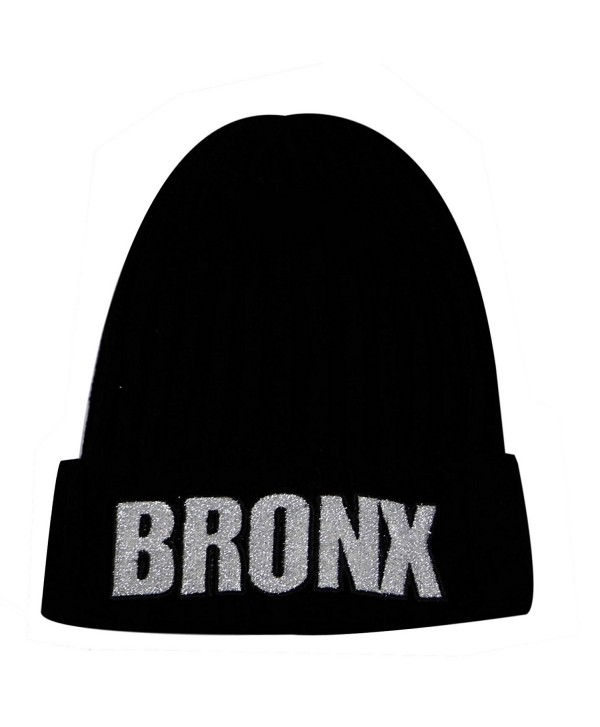 City Hunter Sk1170 Bronx Glitter Patch Beanie Hat - C511PQG7AC5