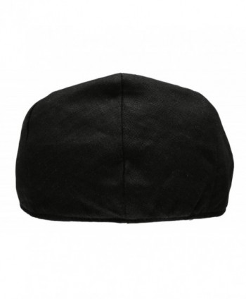 Linen Gatsby Summer Newsboy Black in Men's Newsboy Caps