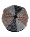 Mens Patchwork Wool Big Apple Duckbill Ivy Newsboy Irish Tweed Cap Hat - CW128AC3JC1