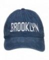 Brooklyn Embroidered Washed Cap - Navy - CB126E5TUC5