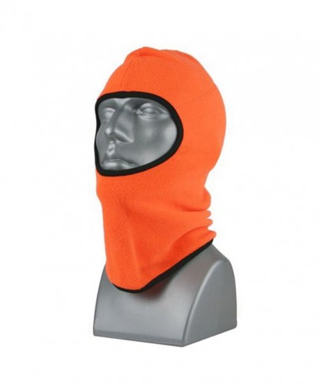 Men's Blaze Orange Balaclava Fleece Winter Face Mask - CX1874G3SN9