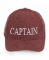 4sold Captain Cabin Boy Crew First Mate Yachting Baseball Cap Inscription Lettering Maroon White - Captain - CQ126O74V9Z