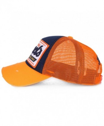 ililily Distressed Baseball Snapback XL Orange in Men's Baseball Caps