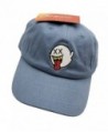 Distressed Boo Mario Ghost Baseball Cap 3D Embroidery Dad Hats Adjustable Snapback - Denim - CT187NATKSW