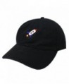 City Hunter C104 Rocket Cotton Baseball Dad Caps 17 Colors (Black) - C712O41K4UW