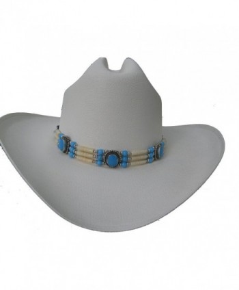 Hat Band or Traditional Bone Choker - CN-011 - Turquoise & Ivory - CO11GKE5QT7