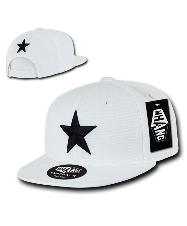 California Lone Star 3D Embroidered Flat Bill Snapback Cap - White - CR12F0NUHQP