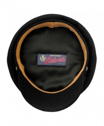 Fisherman Style Maciejówka Fiddler Cap - Black - C911K4VELY3