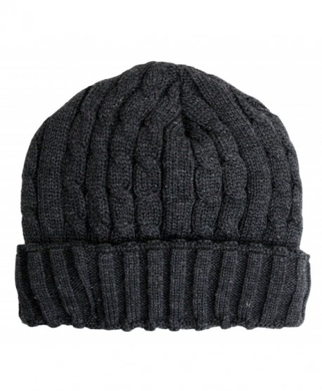 Wonderful Fashion Trendy Winter Warm Soft Beanie Cable Knitted Hat Cap For Women and Men - Charcoal - CR127H066ZF