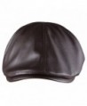 ORSKY PU leather Newsboy Cap for Men Flat Hat Cabby Cap Driving Cap Gatsby Cap - Brown - CO12NAAAC04