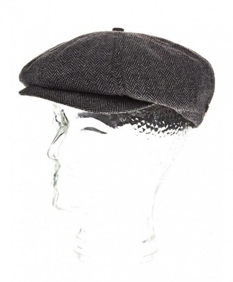 Brixton Men's Brood newsboy Snap Hat - Grey/Black - CE114TVVH8H