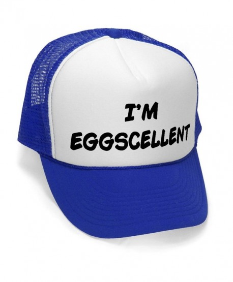 I'm Eggscellent - Size Regular (One Size Fits All) Trucker Hat - Royal Blue - CK11JNMEYMN