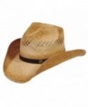 Cov-ver Raffia Straw Western Hat with Route 66 logo - CZ11CTWTG95