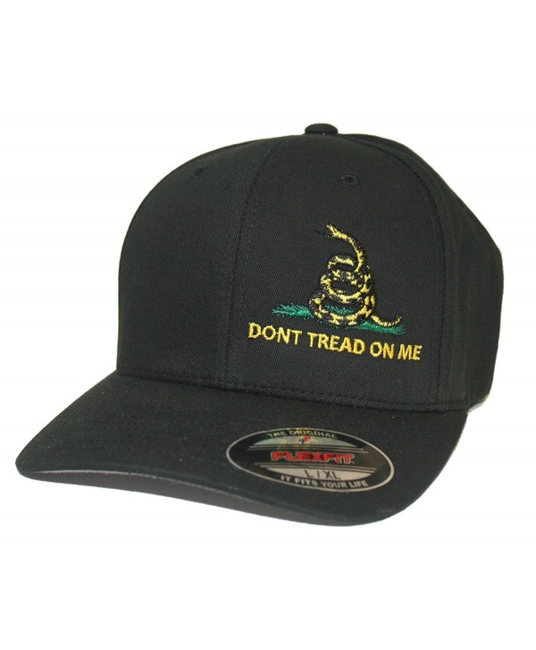 JUST RIDE Don't Tread On Me Gadsden Hat Cap Flexfit - Black - C5183KAZI8A