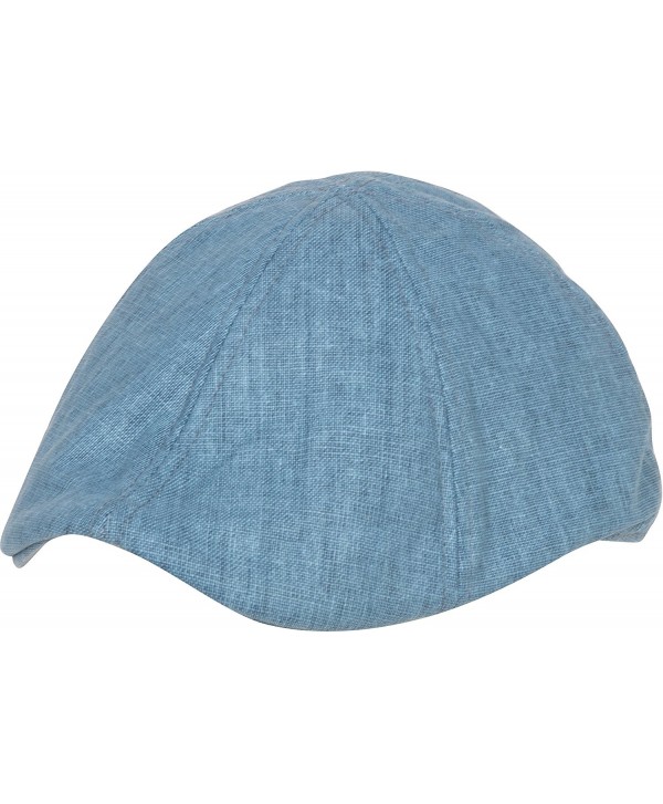 Sakkas Mens Linen Newsboy Ivy Flat Cap - Blue - C311DMJ9MBV