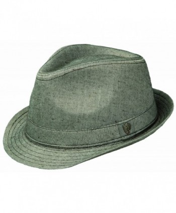 Dorfman Pacific Fashion HERRINGBONE FEDORA - Grey - CO11C8RNIIL