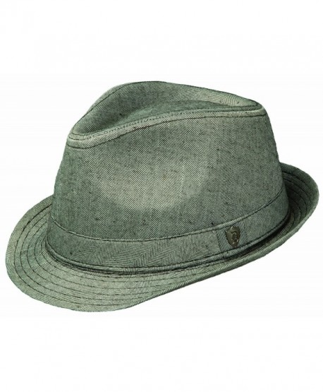 Dorfman Pacific Fashion HERRINGBONE FEDORA - Grey - CO11C8RNIIL