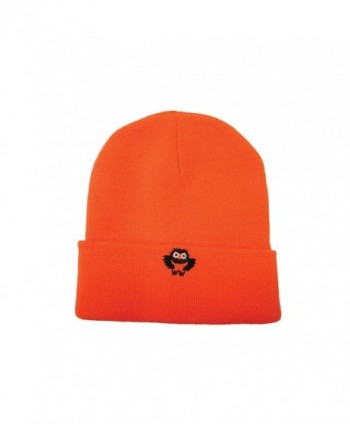 Safety Depot High Visibility Knitted Cap (Beanie) with Owl Logo - Orange - C212O6XR54Q