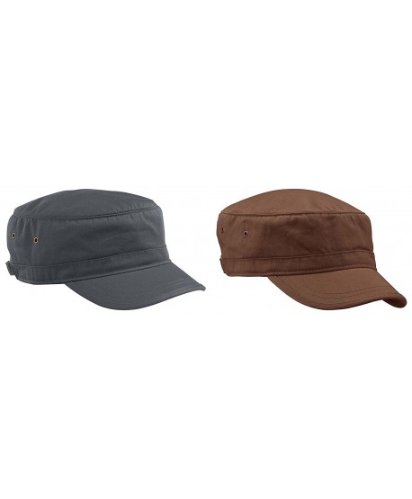 Econscious Men's Organic Cotton Twill Corps Hats Set - Set of Charcoal & Earth - CI126OA3E5X