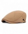 ZLS Men`s Women`s Cotton Flat Cap Ivy Irish Adjustable Newsboy Hat - Khaki - CS12O8O9FWI
