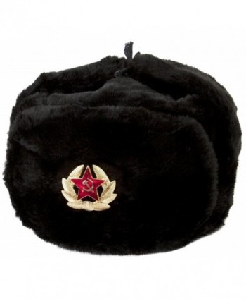 Hat Russian Soviet Army KGB * Fur Military Cossack Ushanka * Size XL Black - CX117JZWLML