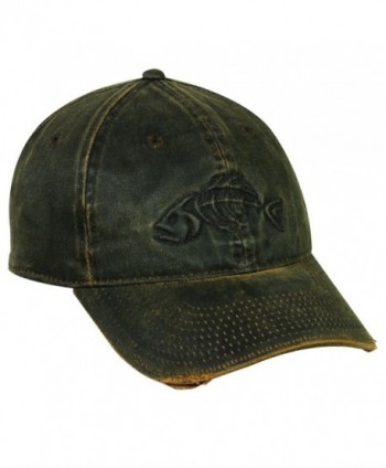 Fish Skeleton Distressed Weathered Cotton Fishing Cap Hat 226-Dark Brown-One Size Fits Most - CO17Z6L28KD