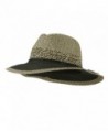 Floppy Paper Braid Panama Hat - Black - CL11V0OG5JH