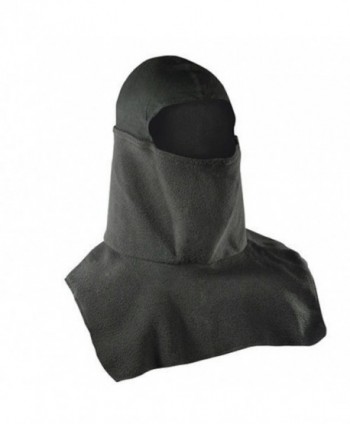 ADULT Fleece Spandex Balaclava Snowdanna Neck & Face Mask Black - CU11MUYB2OJ