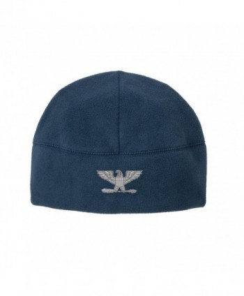 Officer Rank O-6 Colonel / Captain Veteran Embroidered Beanie Watch Cap - Blue - C1186MMWKOD