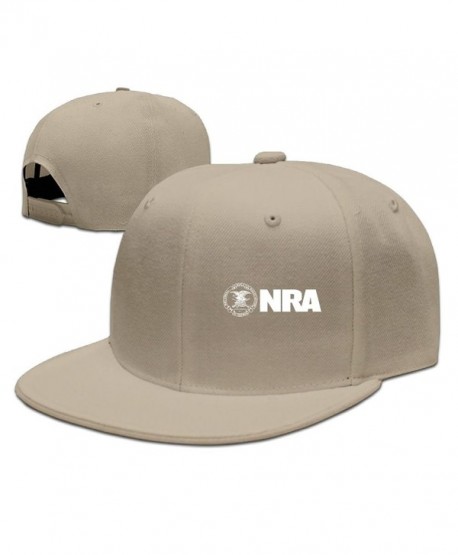 Adjustable Plain Hat Flat Brim Hat Unisex/Men/Women - NRA National Rifle Association - Natural - CM187NEW6O2
