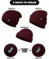 TRUE VISION Mens Burgundy Beanie in Men's Skullies & Beanies