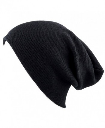 Depot 1300SKI Plain Beanie Black in Men's Skullies & Beanies