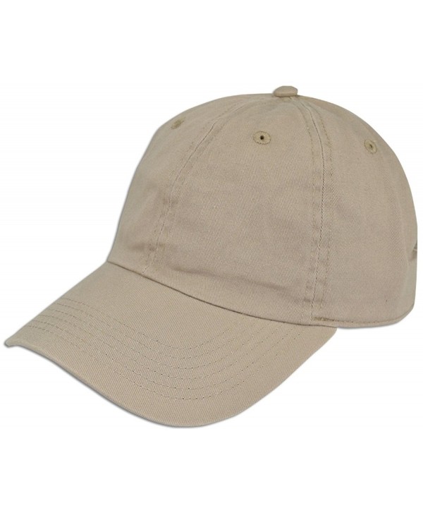 Cotton Classic Dad Hat Adjustable Plain Cap Polo Style Low Profile Unstructured 1400 - Khaki - C612O375PIH