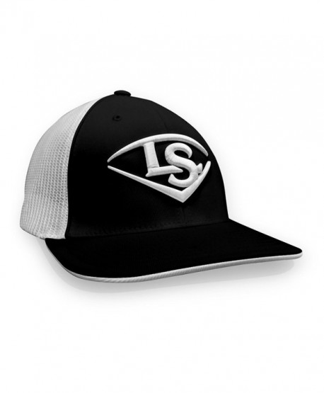 Louisville Slugger Pacific Headwear Flexfit Baseball Cap - Black/White - CL12IEAX4QZ