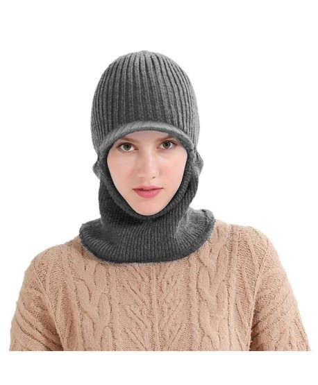 Vbiger Knitted Dual use Thickened Earmuff - Grey With Brim - CP186K0LNGE